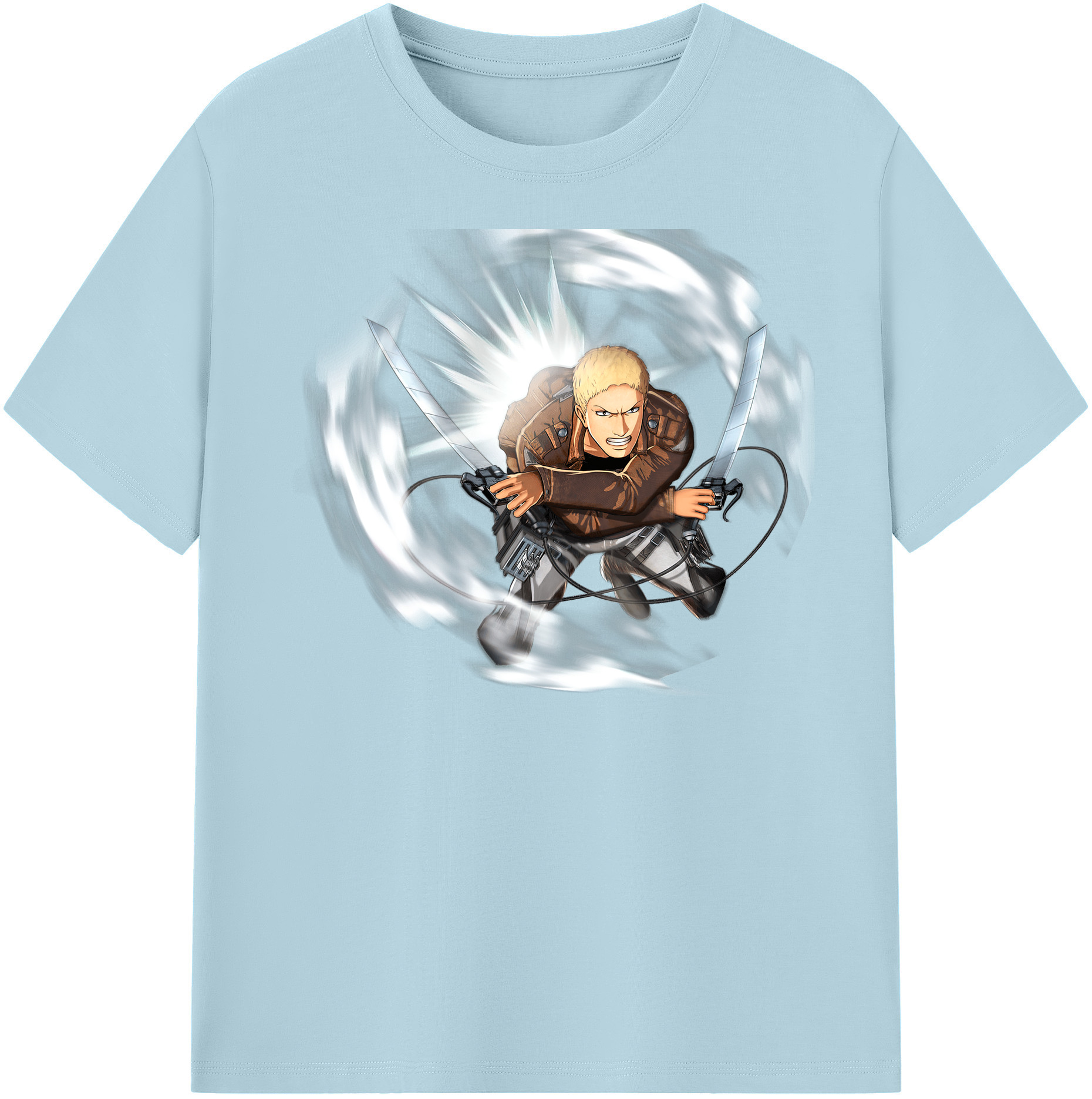 （画像用） 進撃の巨人 ライナー・ブラウン Attack on Titan Reiner Braun 綿100％半袖Tシャツ（フロントプリント）